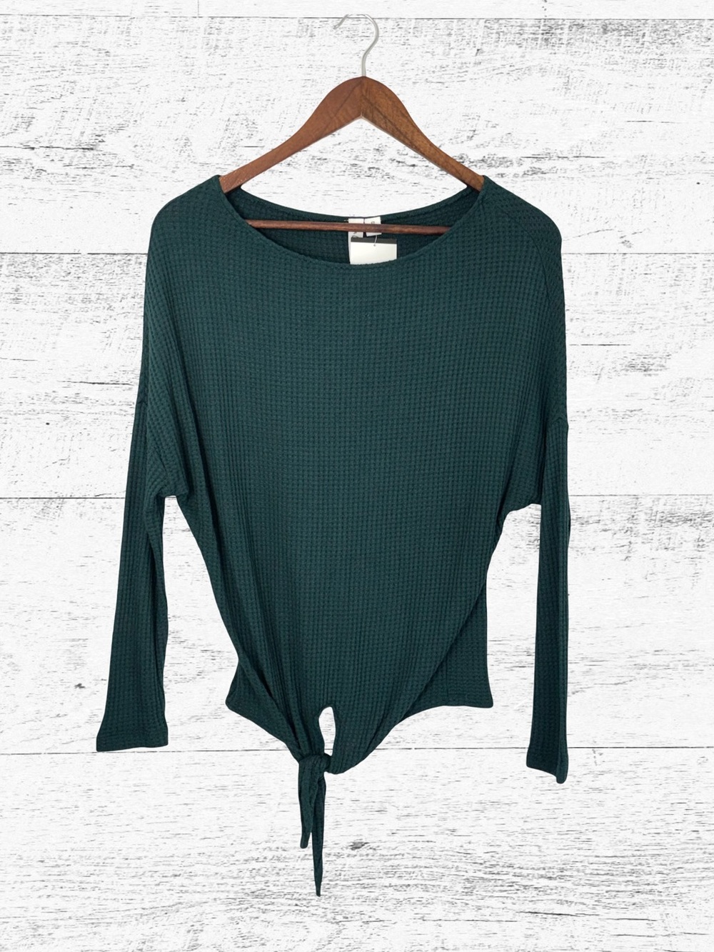 Others Follow Green Tie Front Blouse